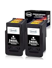Upsek Remanufactured for Canon PG-240XL 240 Ink Cartridge, 2 Black, Use for Canon Pixma MG3620 Canon Pixma TS5120 MX472 MX452 MG3220 MG3520 MG2220 MX532 MX392 MX432 MX512 Printer