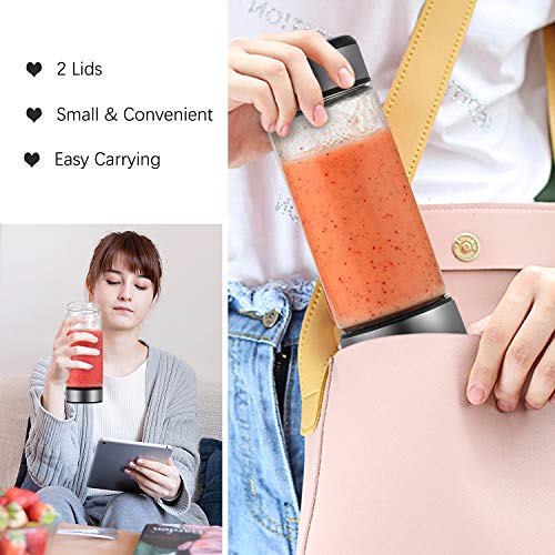 TOPQSC Portable Blender, Personal Blender 15oz USB Rechargeable 5200mAh