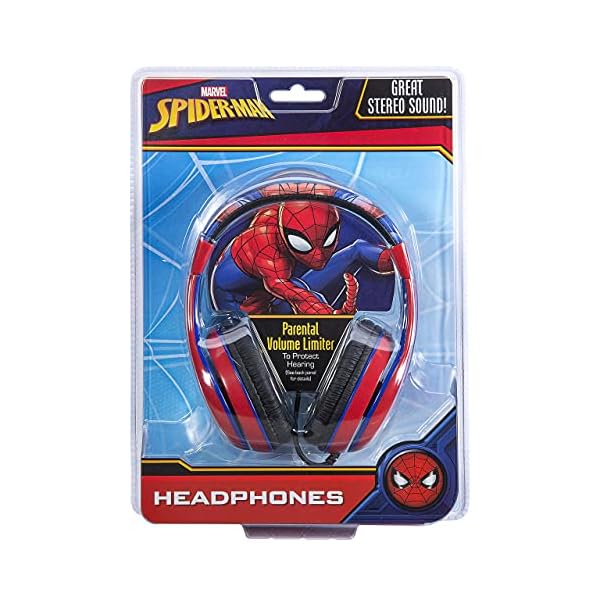 Spiderman-Kids-Headphones-Adjustable-Headband-Stereo-Sound-35Mm-Jack-Wired-Headphones-for-Kids-Tangle-Free-Volume-Control-Foldable-Childrens-Headphones-Over-Ear-for-School-Home-Travel Spiderman Kids Headphones, Adjustable Headband, Stereo Sound, 3.5Mm Jack, Wired Headphones for Kids, Tangle-Free, Volume…