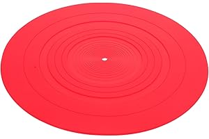 Toyvian Vinyl Record Player Mat Anti-static Silicone Disc Pad Durable Shock Absorption Turntable Accessory