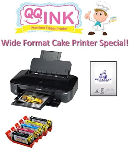 QQink Cake Wide Format Printer Bundle - Canon iX6820 Comes with Edible Ink &amp; KopyKake Frosting Sheets