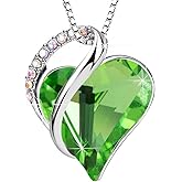 Austrian Crystal Heart Pendant Necklaces for Women Fashion 14K Gold Plated Dainty Necklace Hypoallergenic Jewelry