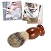 Anself Badger Hair Shaving Brush Wood Handle Men's Facial Blaireau Brush Brown