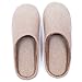 Relaxed Foot Slippers | Organic Cotton & Memory Foam | 1 Pair with Storage Bag (X-Large, Coffee)