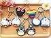 CJB Lovey Doraemon Keychain Plastic Sleeve Cap Set of 2 Blue (US Seller)
