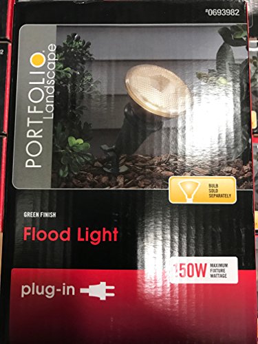 Portfolio 150-Watt (150W Equivalent) Green Line Voltage Plug-in Halogen Landscape Flood Light