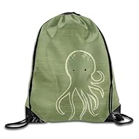 VIMUCIS Green Octopus Drawstring Backpack Rucksack Shoulder Bags Training Gym Sack For Man And Women