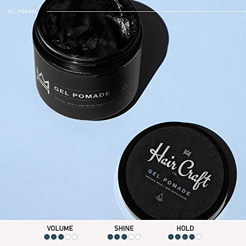 Hair-Craft-Co-Pomade-4oz-Best-Semi-Matte-Finish-Shine-Original-Hold-Medium-Strength-Gel--Mens-Styling-Product-Barber-Approved-Water-BasedSoluble-Boss-Scented-StraightThickWavy-Hair