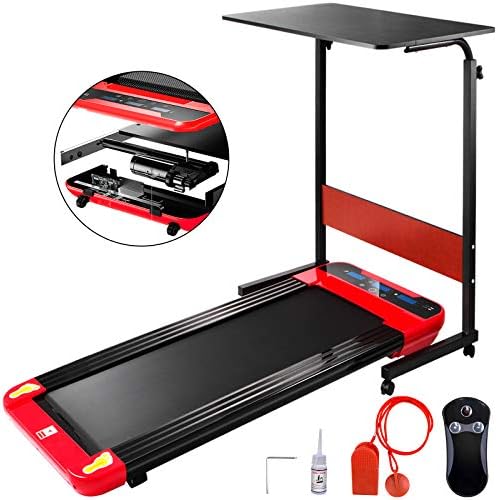 Popsport Under Desk Treadmill Digital Electric Portable Walking Pad Smart Slim Folding Fitness Jogging Training Cardio Workout For Home Office