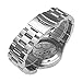 Heavy Strap 22 24 26mm Thick 6mm Brushed Solid Stainless Steel Watch Bands Double Locking Clasp Mens