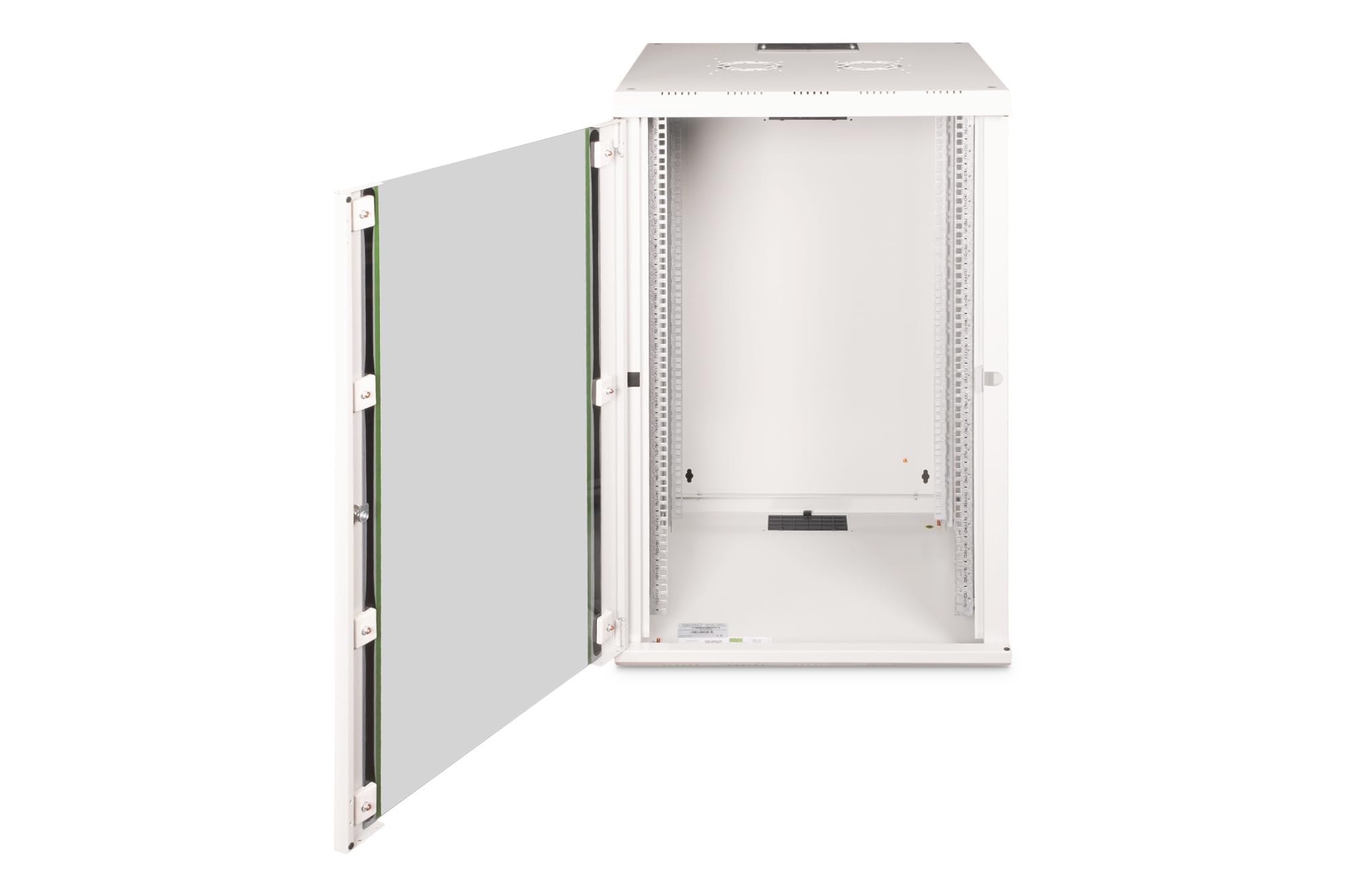 DIGITUS Netzwerk-Schrank 19 zoll 20 HE - Wandmontage - 600 mm Tiefe - Traglast 100 kg - Unique Serie - Glastür - Grau 5