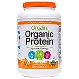 Orgain Organic Plant Based Protein Powder (Peanut Butter, 2.74lb Tub)