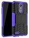 Yiakeng Compatible for LG Zone 4 Case,LG Aristo 2/3, LG Phoenix 4, LG Tribute Empire/Tribute Dynasty,LG Fortune 2,LG Risio 3,Wallet Hard Protective Flip Phone Cases with A Kickstand (Purple)