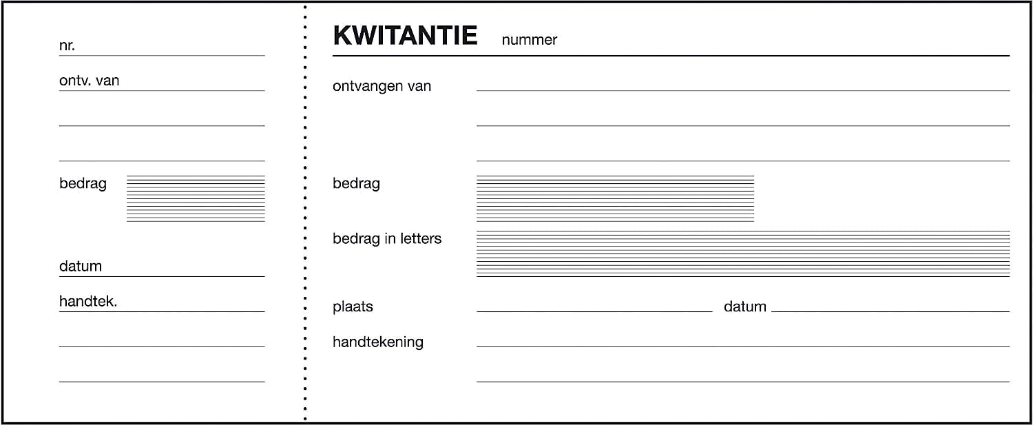 Sigel Expres kwit Antiebo Ekje – Dutch Duplicate Receipt Book 84x205 mm