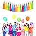 ANSOMO Colorful DIY Tissue Paper Tassel Garland Rainbow Fiesta Multicolor Streamer Banner - 30 PCS