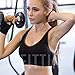 Fittin Womens Padded Sports Bras Wire Free with Removable Pads Pack of 3 Grey/Black/Aqua ,S