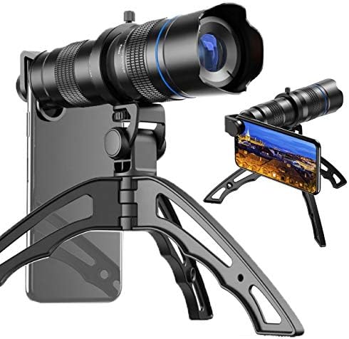 Funks スマホ 望遠レンズ 40倍 三脚付き Iphone Android セルカレンズ スマホ用望遠レンズ クリップレンズ スマホ用カメラ レンズ 40倍