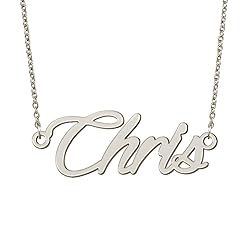 BYBWBL Chris Name Pendant Necklace Silver Color