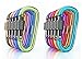 Carabiner 10 Pcs Assorted Colors, INCIPIENT Aluminum Alloy locking D-ring Keychain Clip Hook Outdoor Camping Equipment With Screw Lock