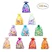 CLOUDYFOCUS 5x7 inches Drawstring Organza Bags - 100Pcs Sheer Organza Pouches for Wedding Party Favor, Jewelry, Candy, Tulle Bags