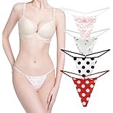 VISSAY Seamless G-String Thongs for Women No Show Thong Underwear Low Rise T-back Panties Comfortable Stretch 4 Pack