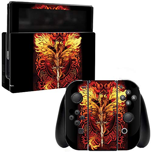 MightySkins Skin Compatible with Nintendo Switch - Flame Blade | Protective, Du…