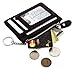 ZHOMA RFID Blocking Genuine Leather Wallet - Credit Card Holder with Key Ring and ID Window - Coffee