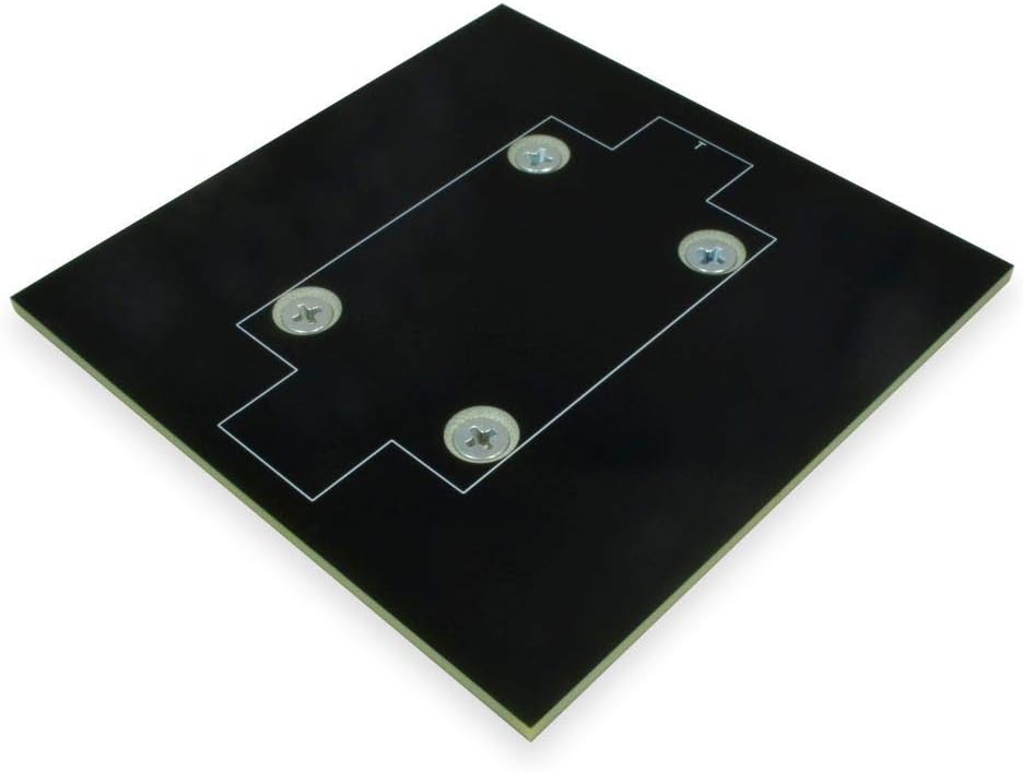 Winford EngineeringDIN Rail Mounting Plates, 4.0" x 4.0" Plate Size, Solid, Black, RoHS Compliant