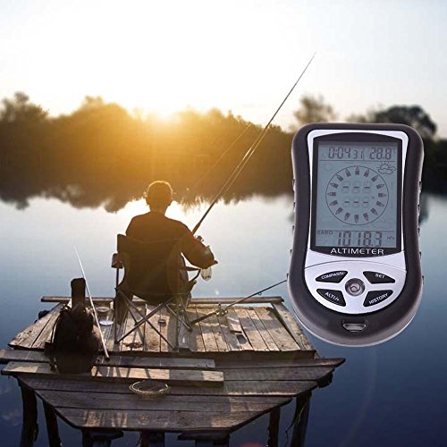 8 in 1 Multifunction Digital Barometer Portable Electronic Altimeter Weather Forecast Compass Thermometer Clock