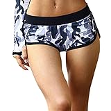 Hot Sale!Women Yoga Shorts,Canserin Women's Camouflage Running Yoga Gym Fitness Sport Pants Low-Waist Shorts Breathable Pants (S, Purple)