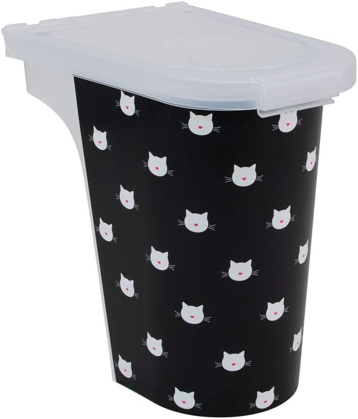 Paw Prints Plastic Pet Food Bin
