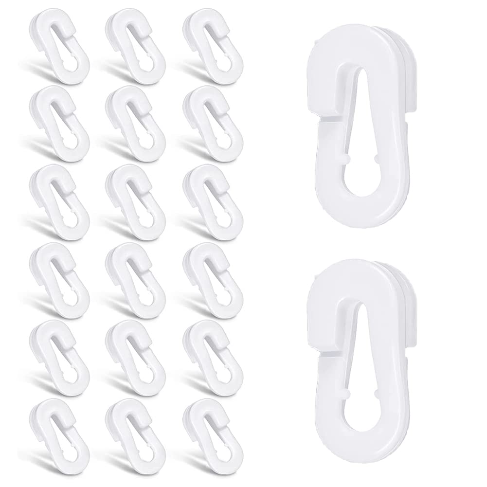 HOTMNTY Soccer Goal Net Clips, Football Net Clips, 20Pcs, White, Plastic, For Outdoor Sports Football Tennis Nets