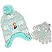 Disney Frozen Elsa and Anna Girls Beanie Hat and Gloves Set