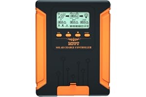 SolaMr [𝐔𝐩𝐠𝐫𝐚𝐝𝐞𝐝] 80A 180V MPPT Solar Charge Controller 12V/24V/36V/48V, LCD Screen Solar Panel Controller for Gel Sealed Flooded and Lithium LiFePO4 Battery (CM80A)