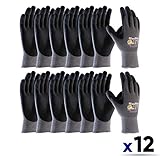 ATG 34-874/L MaxiFlex Ultimate - Nylon, Micro-Foam Nitrile Grip Gloves - Black/Gray - Large - 12 Pair Per Pack
