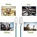 Lightning Cable, 3Pack 3FT 6FT 10FT Nylon Braided Charging Cable Cord Lightning to USB Cable Charger Compatible with iPhone 7/ 7 Plus/6/6s/6 plus/6s plus/ 5s/5c, iPad, iPod and More (White Blue)