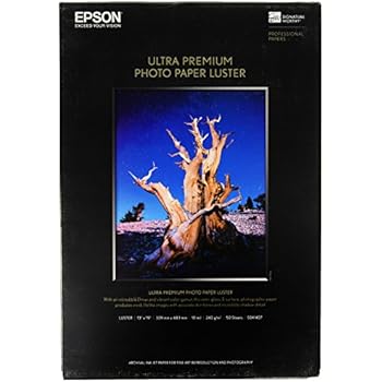 Epson Ultra Premium Photo Paper LUSTER (13x19 Inches, 50 Sheets) (S041407)