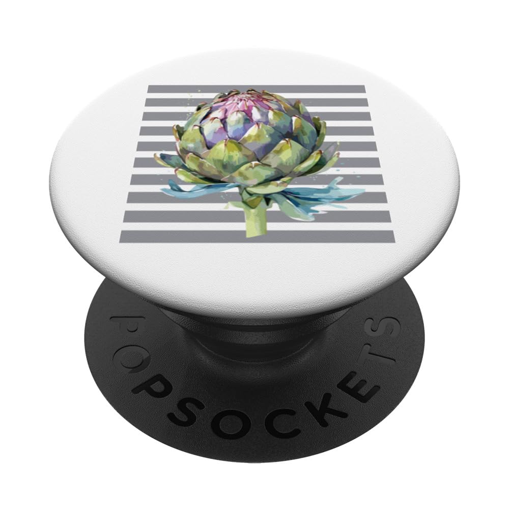 Retro Art Artichokes Artichoke Vegetables Artichoke Heart PopSockets Swappable PopGrip