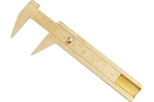 Brass Dual Scale Calipers – High Precision Mechanical Measuring Tool with Inch & Metric Scales – Ideal for Jewelry, Woodworki