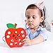 Lewo Wooden Lacing Big Apple Toy Threading Montessori Learning Early Development Baby Toy Puzzles Travel Game Educational Toys for Toddlers Kids (Apple)