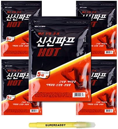 SINSIN Pain Relief Hot Patch / Shoulder Back Muscle Ache / 1 Pack 5pcs (Pack of 5)