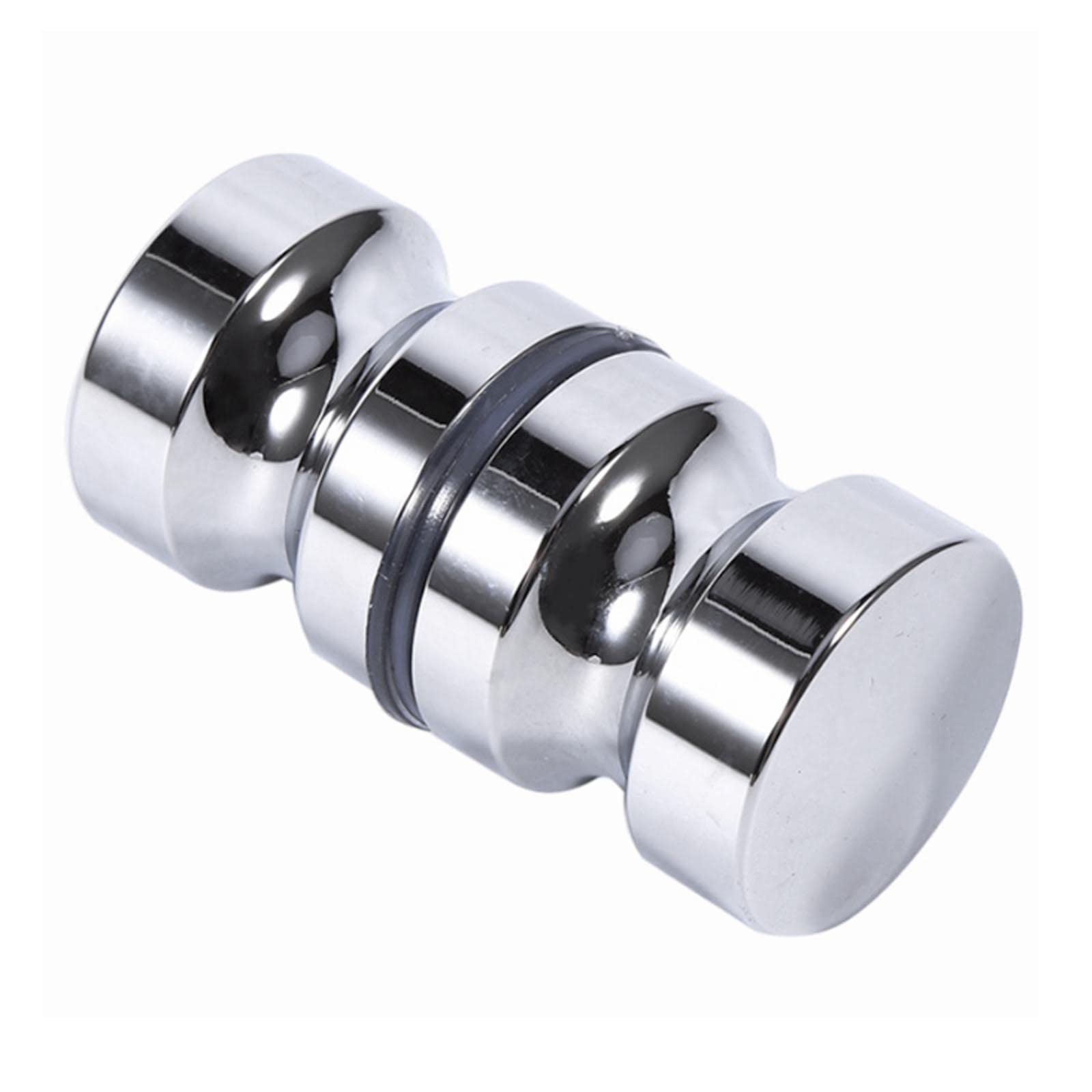 BuxiuGK 1 Pcs Shower Door Handle,Shower Screen Knobs Handles Round Aluminium Alloy Chrome Finish Solid Single Hole for Shower Glass Door Bathroom Sliding Door,30mm