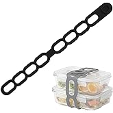 Alxjejo 21.5in Reusable Silicone Latch Strap - Universal Slow Cooker Lid Holder & Strap for Transport, Heavy Duty Elastic Tie for Bento Box, Yoga Mat & Luggage, BPA-Free(Black-1PCS)