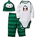 Gerber Boys' ' 3 Piece Bodysuit, Penguin, 12 Months