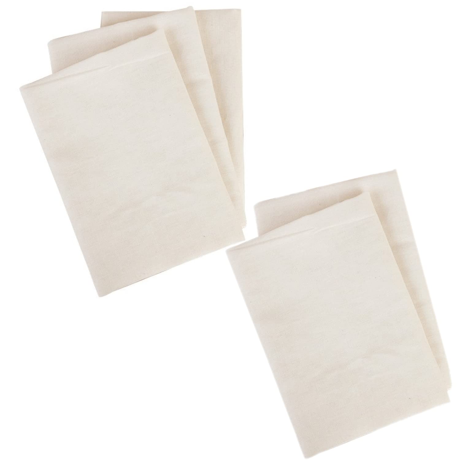 JZK 5 x Square Soft Muslin Pure Cotton Cloth or Cheesecloth 50 x 50cm for Straining Fruit, Butter, Wine, Milk Filter, Cheese Making, jam Making in Home