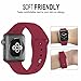 Yimzen Soft Silicone Sport iWatch Band Strap for Apple Watch Series 3 2 1 Sport & Edition 42mm S/M Rose red