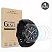 (4-Pack) Gear S3 Tempered Glass Screen Protector, Akwox [0.3mm 2.5D High Definition 9H] Premium Clear Screen Protective Film for Samsung Gear S3 Frontier / Classic Smart Watch 1.3 Inch primary
