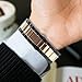AWSTECH New 42mm Stainless Steel Replacement Smart Watch Band Wrist Strap Bracelet with Butterfly Buckle Clasp for Apple Watch All Models - Black Rosegold