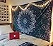 Blue Star Hippie Tapestry, Hippy Mandala Bohemian Tapestries, Indian Dorm Decor, Psychedelic Tapestry Wall Hanging Ethnic Decorative primary