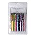 IC ICLOVER 2 in 1 [Stylus Pen + Normal Writing Pen] Universal Capacitive Stylus Touch Screen Pen with Crystals Rhinestone and Engraving Flowers for Apple Sumsung and other Touch Device-9PCS